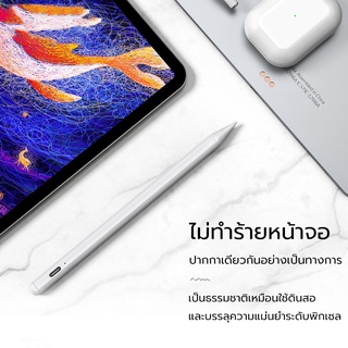 ปากกาไอแพด Pencil stylus ปากกาสไตลัส ปากกาทัชสกรีน stylus pen วางมือ+แรงเงาได สำหรับ iPad Air4 10.9 Gen7 Gen8 10.2