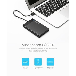 Ugreen (fixed,removable cable)External HDD 2.5 inch to USB 3.0 SSD SATA I / II / III (30847,30848)