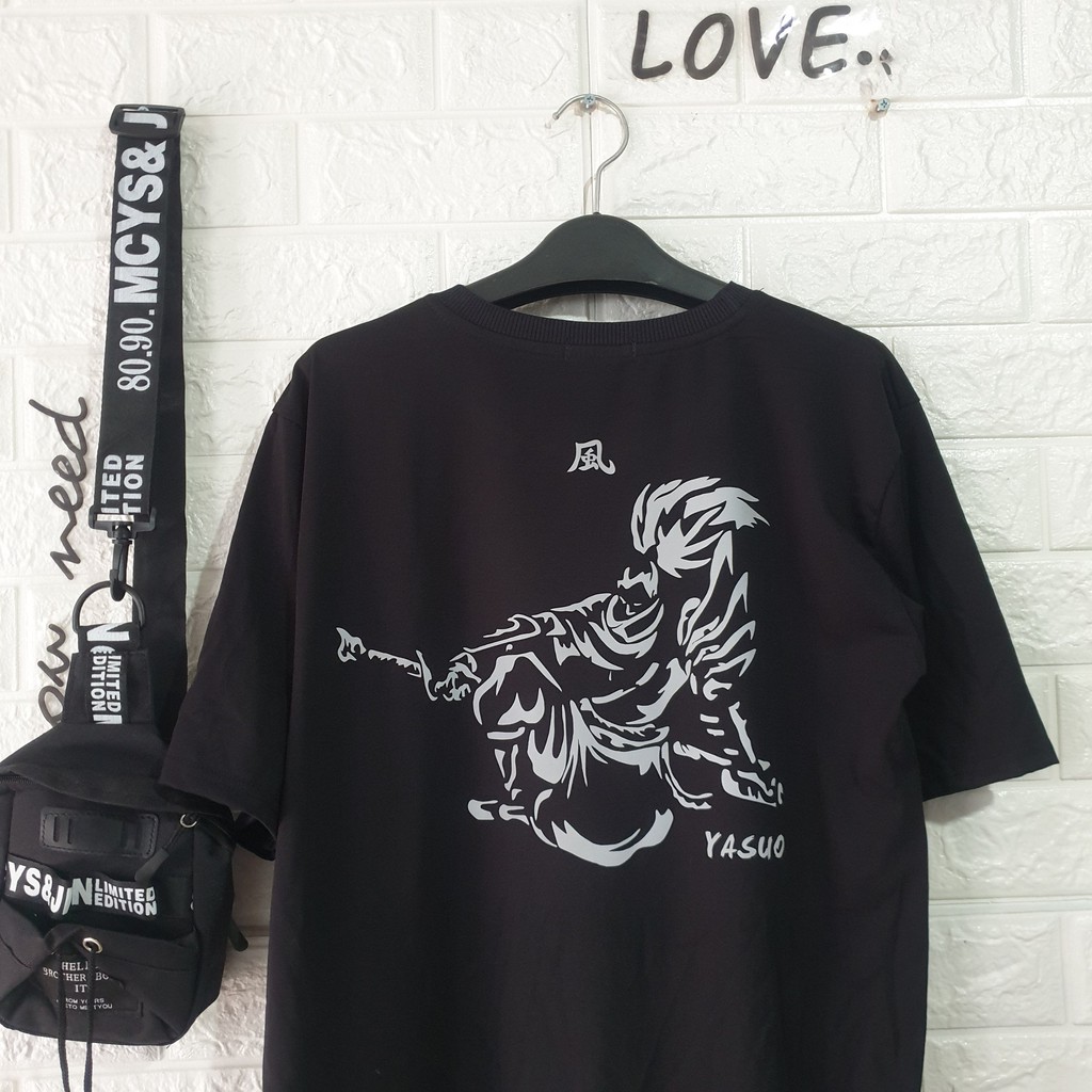 เสื้อยืดสะท้อนแสงผ้าฝ้าย League of Legends - Yasuo - รุ่น 3 ATPQ2