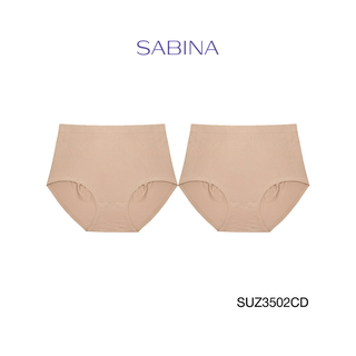 Sabina กางเกงชั้นใน (Set 2 ชิ้น) Seamless Fit (ทรง Half )  รุ่น Panty Zone รหัส SUZ3502CD สีเนื้อเข้ม