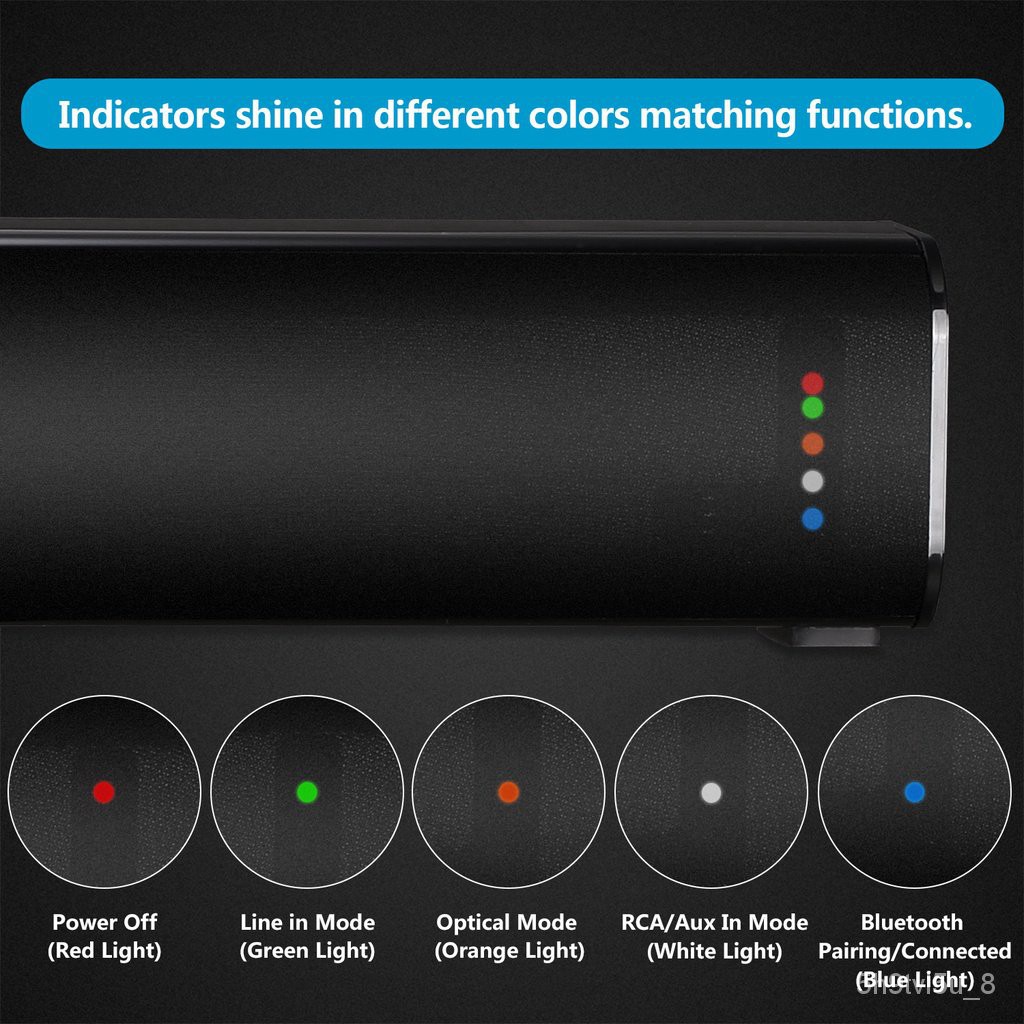 20W Portable Wireless Column Soundbar - Bluetooth Speaker Powerful 3D Music Sound bar Home Theater (HA5)(HA2)(1U57)(F57)