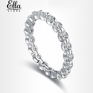 เลโอ Cubic Zirconia Rhinestone Party หมั้นแหวน Eternity Ring