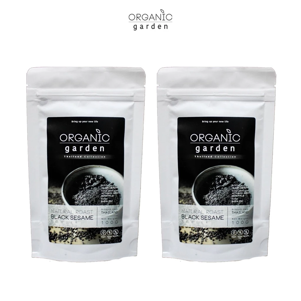 งาดำอบบด = 2ถุง Organic garden Ground Black Sesame 100g = 2ถุง สำหรับเด็ก แม่ตั้งครรภ์ บำรุงกระดูก