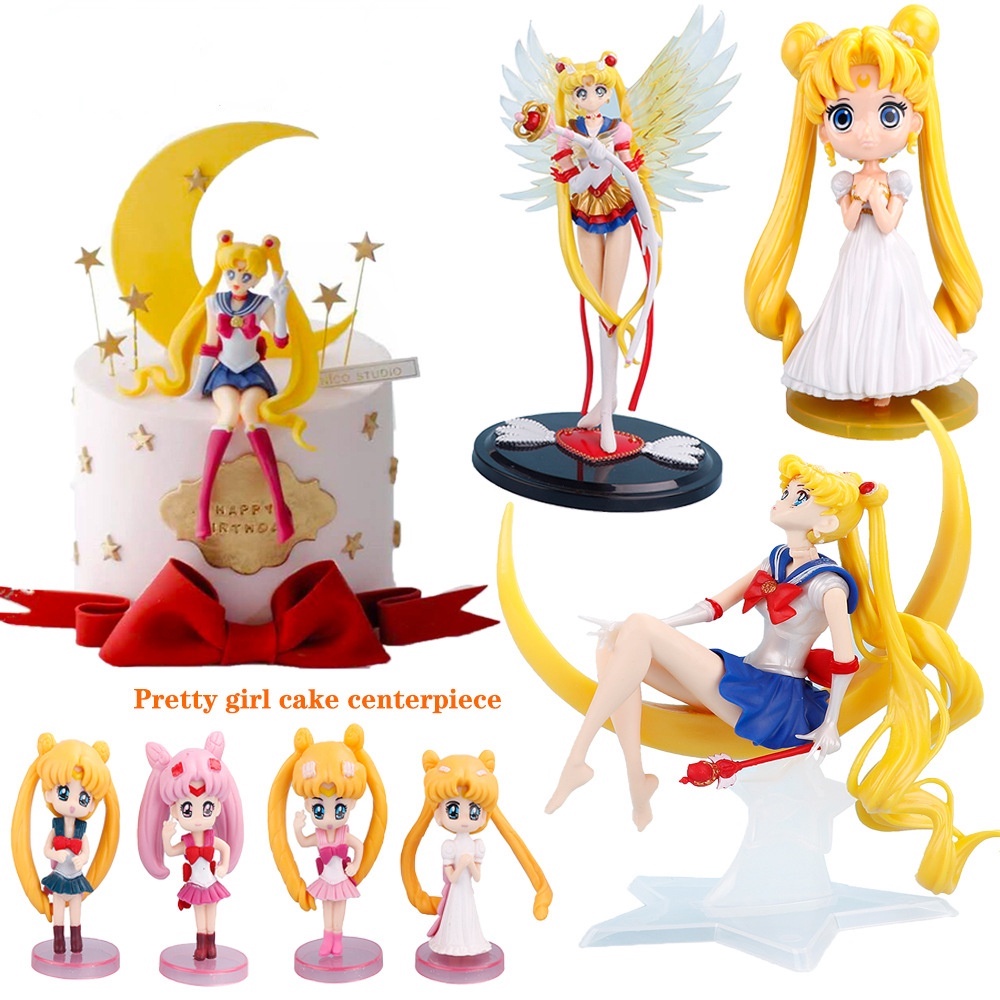 โมเดลการ์ตูน เซเลอร์มูล Moon จันทรา ของขวัญ แต่งห้อง แต่งเค้ก น่ารัก
