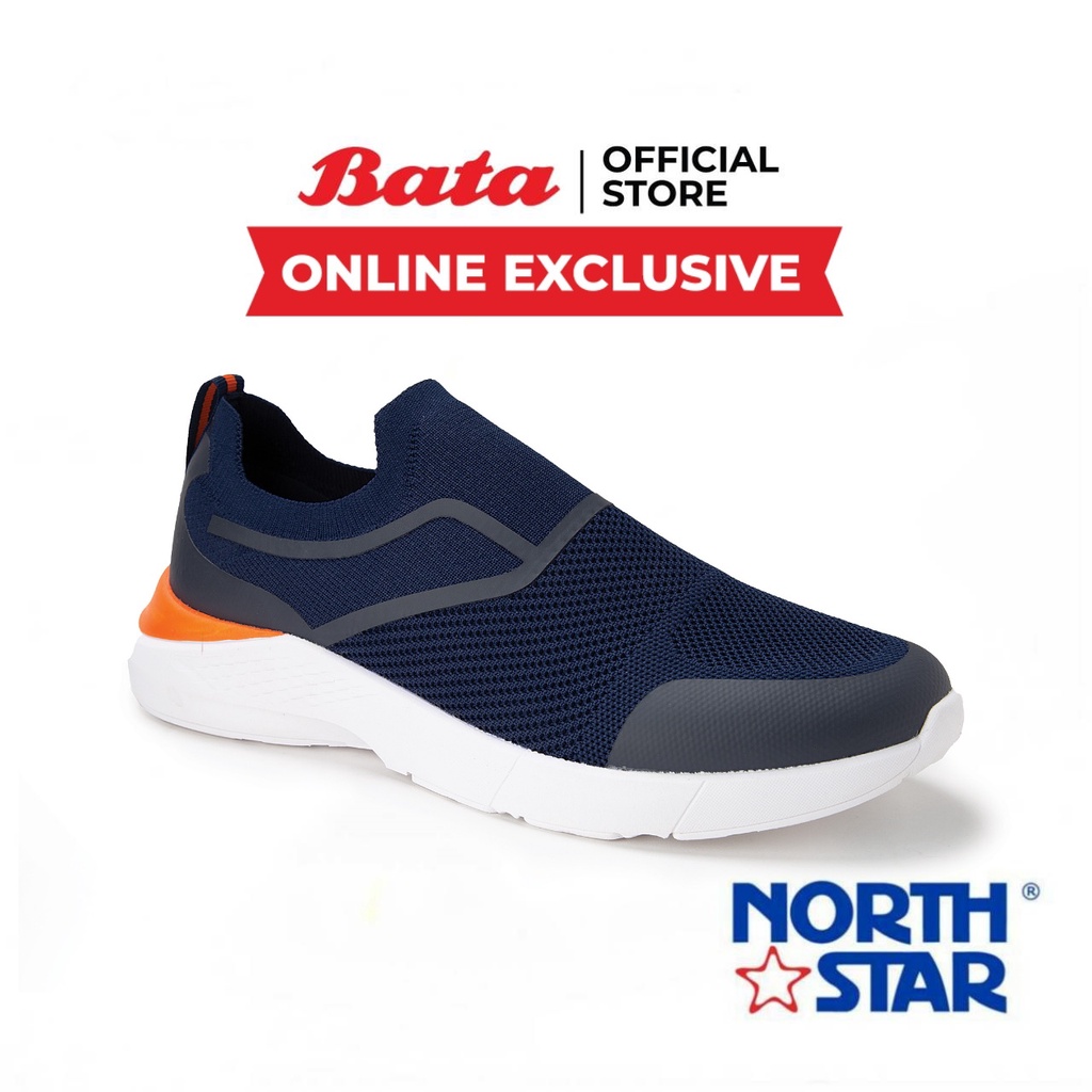 Bata บาจา (Online Exclusive) ยี่ห้อ North Star รองเท้าผ้าใบสลิปออน แบบสวม รองรับน้ำหนักเท้า สำหรับผู้ชาย รุ่น Saxton สีน้ำเงิน 8209025