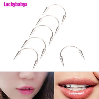 (Luckybabys) เครื่องประดับ ต่างหูห่วงจมูก รูปริมฝีปาก