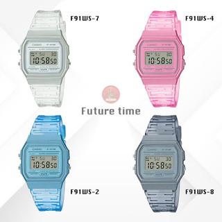 Casio แท้100% นาฬิกาข้อมือดิจิตอล สายยาง รุ่น F91WS รุ่นใหม่