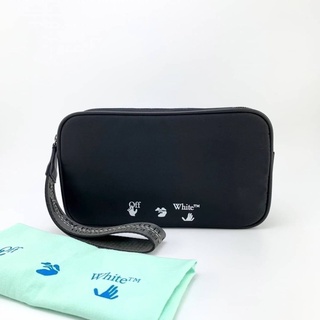 🔥พร้อมส่ง🔥กระเป๋าถือ Off white logo print clutch Bag Size 9.5”