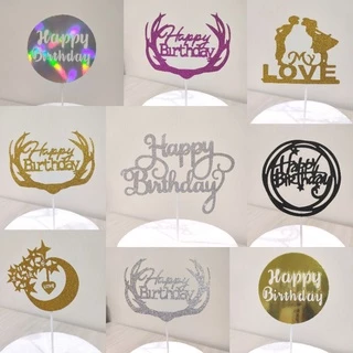 ป้ายปักเค้ก happy birthday( แบบกระดาษ) มีของพร้อมส่ง