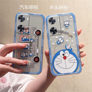 New เคสโทรศัพท์ OPPO A57 4G 2022 / A77 5G / A96 4G / A76 Fashion Shockproof Transparent Cute Cartoon Doraemon Soft Case Camera Lens Protection Cover เคส Oppo A57 OPPOA77