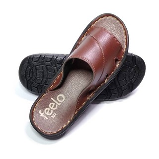 รองเท้าแตะ แบบสวม สีน้ำตาล SPU302-BROWN-42