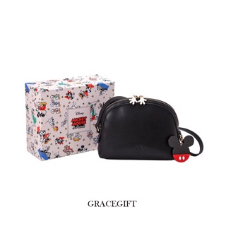 [พร้อมส่ง] Disney x Gracegift กระเป๋า Mickey acrylic charm dome satchel bag สีดำ