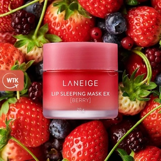 LANEIGE Lip Sleeping Mask EX 20 กรัม - เบอร์รี่, เกรปฟรุต, แอปเปิ้ลไลม์, มิ้นท์ช็อกโกแลต (2022 ใหม่)