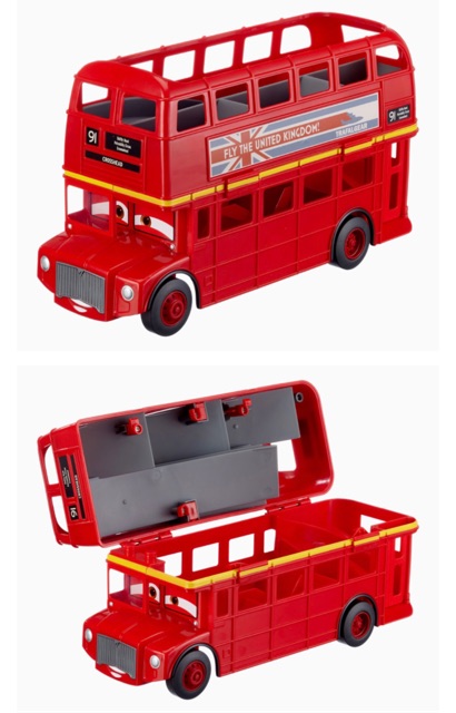 Mattel Disney Cars Cars 2 Double Decker Bus Exclusive Diecast Car Playset