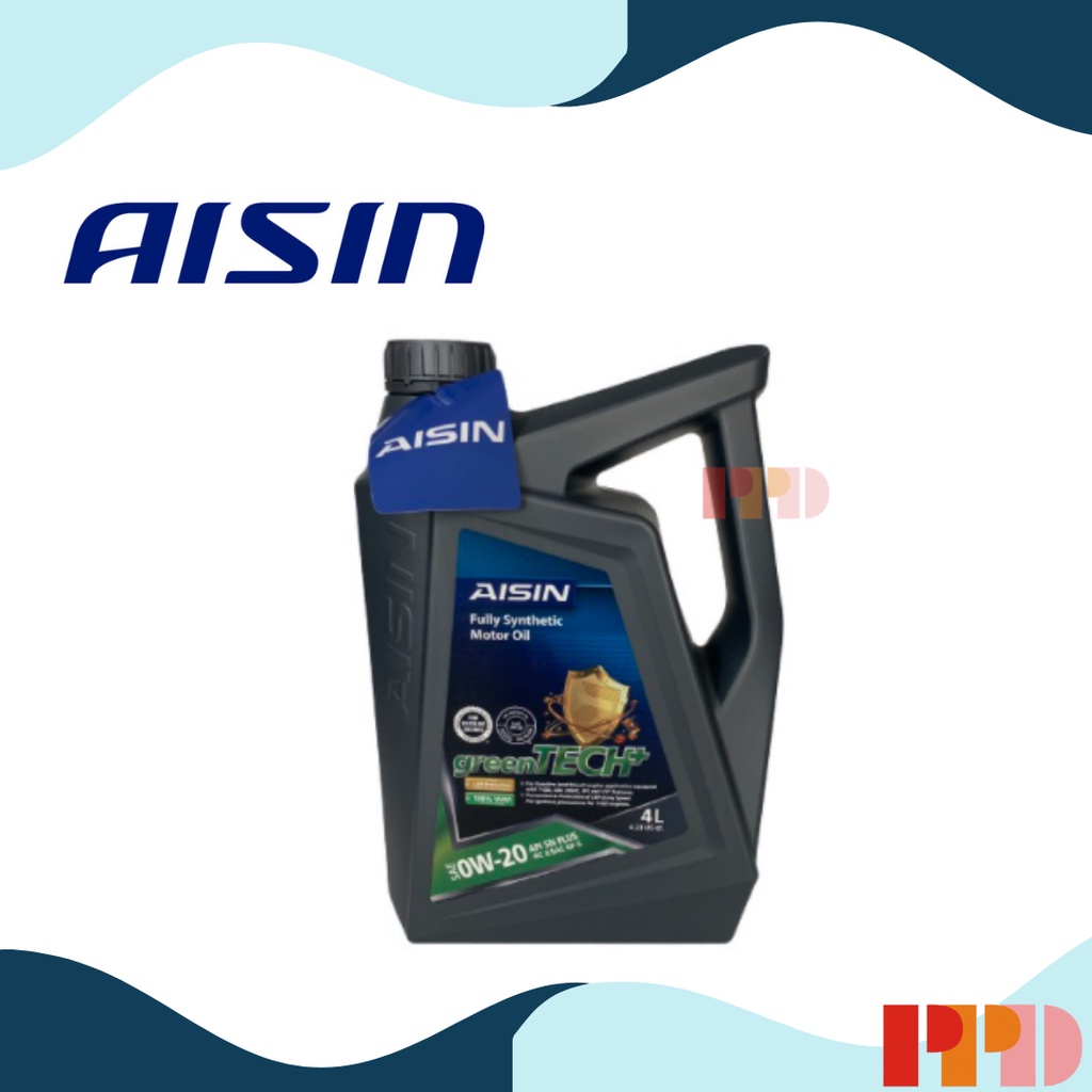 AISIN ไอชิน ไอซิน น้ำมันเครื่องเบนซิน GREEN TECH+ 4L 0W-20 (รหัสสินค้า ESFNP0024P)