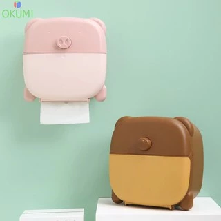 OKUMI_SHOP กล่องใส่ทิชชู กันน้ำ ติดผนังไม่ต้องเจาะ (K-406)