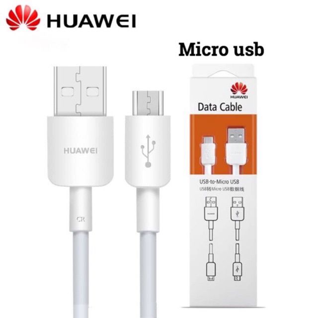 ชาร์จเร็ว สายชาร์จ Huawei Micro usb ของแท้ ยาว 1เมตร ใช้กับรุ่นY3,Y5,Y6,Y7,Y7pro,Y9,GR52017,Nova2i,3i