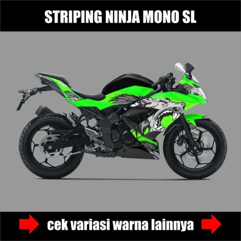 Striping Kawasaki Ninja Mono 250 SL Wolf Edition/Decal Sticker Motorcycle Ninja 250 Mono SL/Sticker 