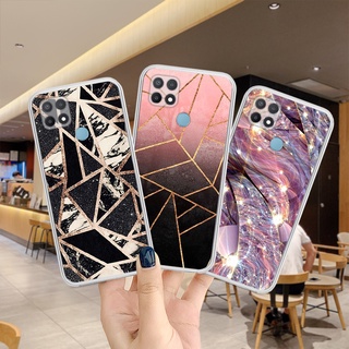 สีสันเรียบง่าย เคส OPPO A15 A15S 2020 เคสโทรศัพท์เคสกันกระแทกซิลิโคนใสนุ่มเต็มกล้องปก 301-1