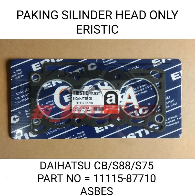CYLINDER HEAD ONLY GASKET DAIHATSU CB/S75/S88 ERISTIC
