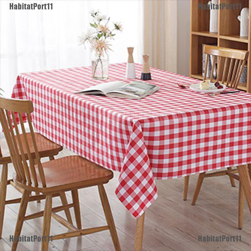 [Habitat] ผ้าปูโต๊ะ ลายตารางหมากรุก สีแดง แบบหนา ใช้แล้วทิ้ง สําหรับงานแต่งงาน บ้าน