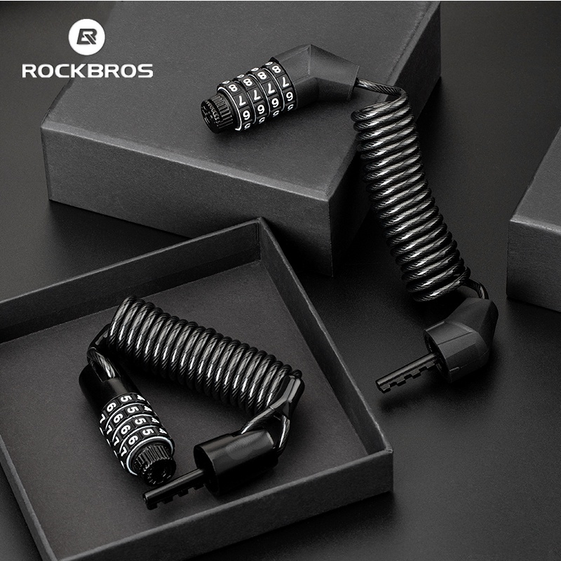 【TH Delivery】ROCKBROS สายโซ่ล็อคหมวกกันน็อค กันขโมย แบบใส่รหัสผ่าน ขนาดเล็ก อุปกรณ์เสริม สําหรับจักรยานพับ