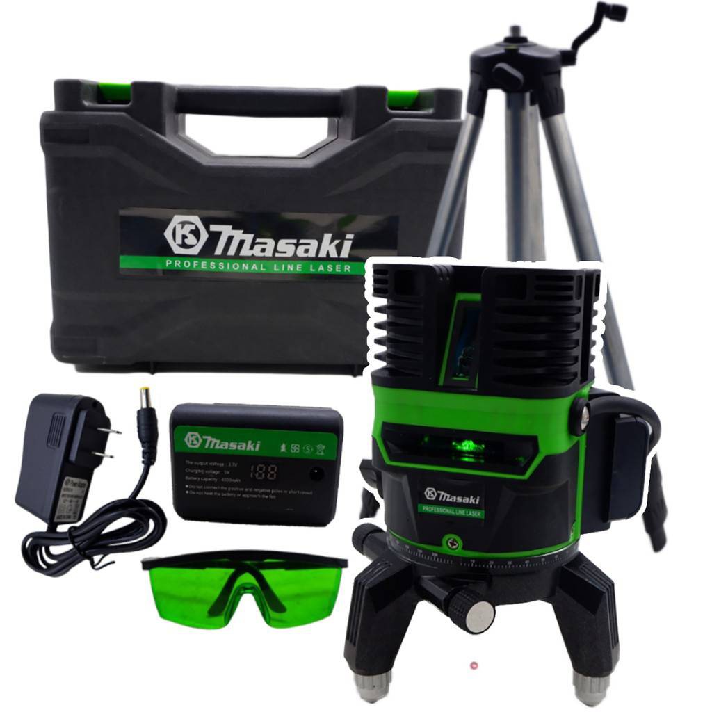 ระดับน้ำเลเซอร์ 5 เส้น 360 องศา MASAKI รุ่น MK-5L(แสงสีเขียว)