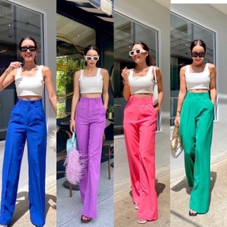 💚🤍🤎Simonne high waist pants กางเกงขากระบอกรุ่นใหม่ปังมาก🤎🤍❤️🧡💚