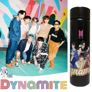 กระบอกน้ำเก็บความร้อน-เย็นพร้อมไฟตัวเลขแสดงอุณหภูมิ BTS Dynamite Black