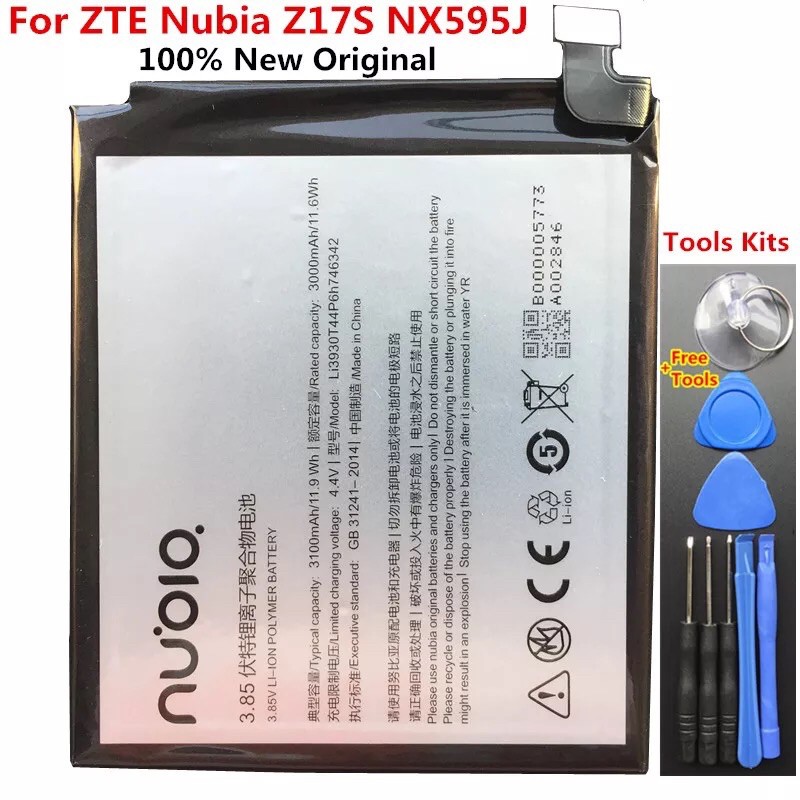 แบตเตอรี่ Li3930T44P6h746342 สำหรับ ZTE Nubia Z17S NX595J โทรศัพท์สมาร์ท + เครื่องมือ