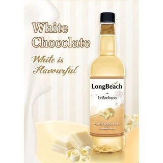 ลองบีชไซรัปไวท์ช็อคโกแลต ขนาด 740 มล. LongBeach White Chocolate Syrup size 740 ml.