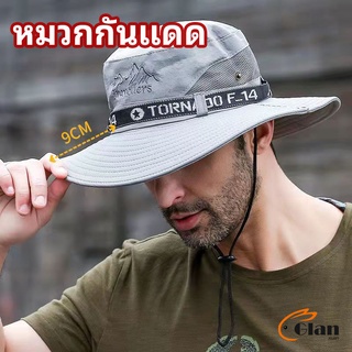 Glanxuan หมวกกันแดด มีช่องระบายอากาศ หมวกกลางแจ้ง sun hat