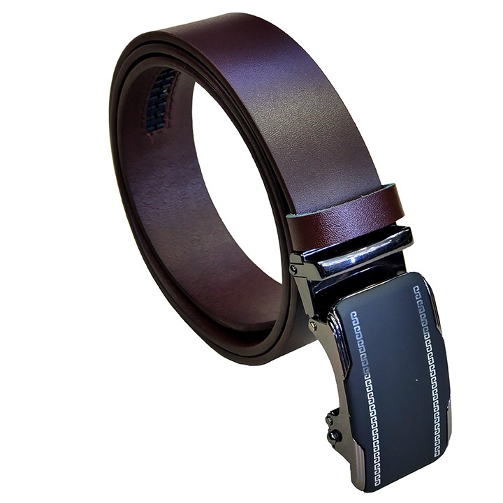 HA NAN เข็มขัดผู้ชายหนังวัวแท้พร้อมหัวเข็มขัดอัตโนมัติ TLNA2038