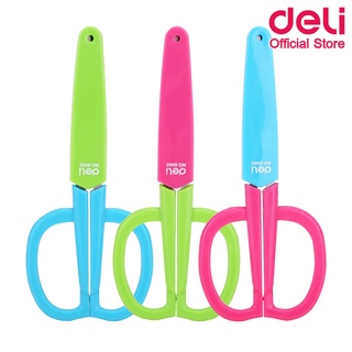 Deli 6060 Scissors กรรไกร ขนาด 135mm สุดน่ารัก (คละสี 1 ชิ้น) กรรไกรพกพา กรรไกรแฟนซี เครื่องเขียน อุปกรณ์สำนักงาน