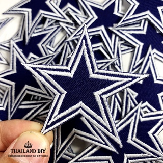 ตัวรีดติดเสื้อ งานปัก ดาว ทีมแดลลัส คาวบอยส์ อเมริกันฟุตบอล Dallas Cowboys Star NFL Patch ตัวรีด WOP DIY อาร์มติดเสื้อ