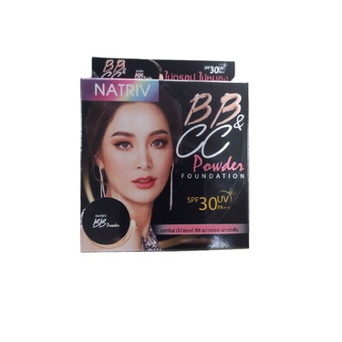 Natriv BB & CC Powder Foundation[โฉมใหม่] [ุ6กรัม] มีให้เลือก 2 สีผิว นาทริฟแป้ง BB & CC ผสมฟาวเดชั่น