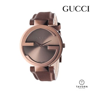 นาฬิกาผู้หญิง Gucci Interlocking Brown Strap รุ่น YA133309