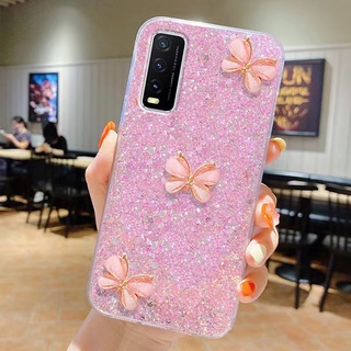 เคสโทรศัพท์ สําหรับ Samsung A50 A30S A50S A30 A20 A11 A10 A21S A20S A10S มือถือแบบนิ่ม กันกระแทก ลายผีเสื้อกระพริบตา