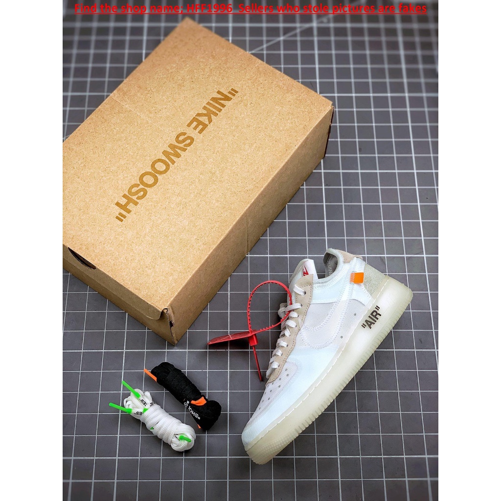 (FF)(HFF1996) OFF WHITE x NIKE Air Force 1 Low Virgil รองเท้ากีฬา Ten ...