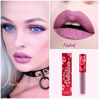 ไม่แท้ คืนเงิน Lime Crime รุ่นจิ้มจุ่ม matte velvetines สี Faded ชมพูดรามาติค Killing it in Faded ของแท้ พร้อมส่ง