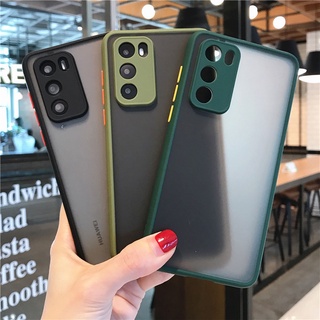 เคสขอบสีกันกล้อง เคส Huawei P30 Lite P40 Pro Nova 5T 7 SE 7i เคสเรียวมี เคสกันกระแทก