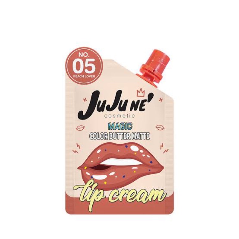 Juju Ne'Magic Color Butter Matte Lip Cream NO.5จูจู เน่ บัเตอร์ แมท ลิป คริม เบอร์ 05 (Peach Lover)