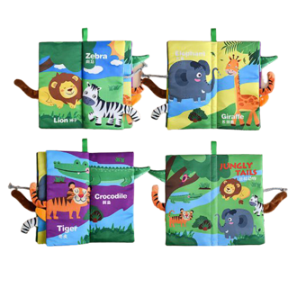 พร้อมส่ง!! หนังสือผ้า ชุดสัตว์ 3มิติ มีหาง เสริมพัฒนาการเด็ก หนังสือผ้าเสริมพัฒนาการ
