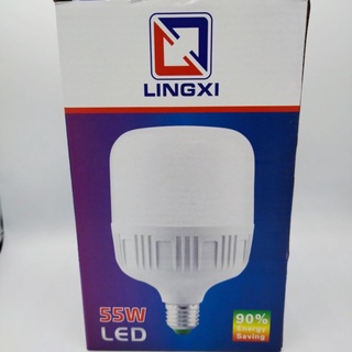 🔥ลด30฿โค้ดINC4LEL4🔥หลอดไฟ LINGXI LED 45W/55W  แสงสีขาว ใช้งานง่าย สว่างนวลตา