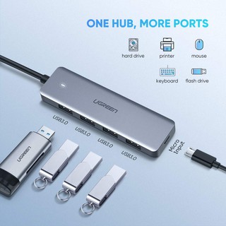 UGREEN รุ่น 70336 USB C Hub 4 Ports Type C to USB 3.0 Hub with 5V Micro USB PD สำหรับ โน๊ตบุ๊ค MacBook โทรศัพท์มือถือ #6