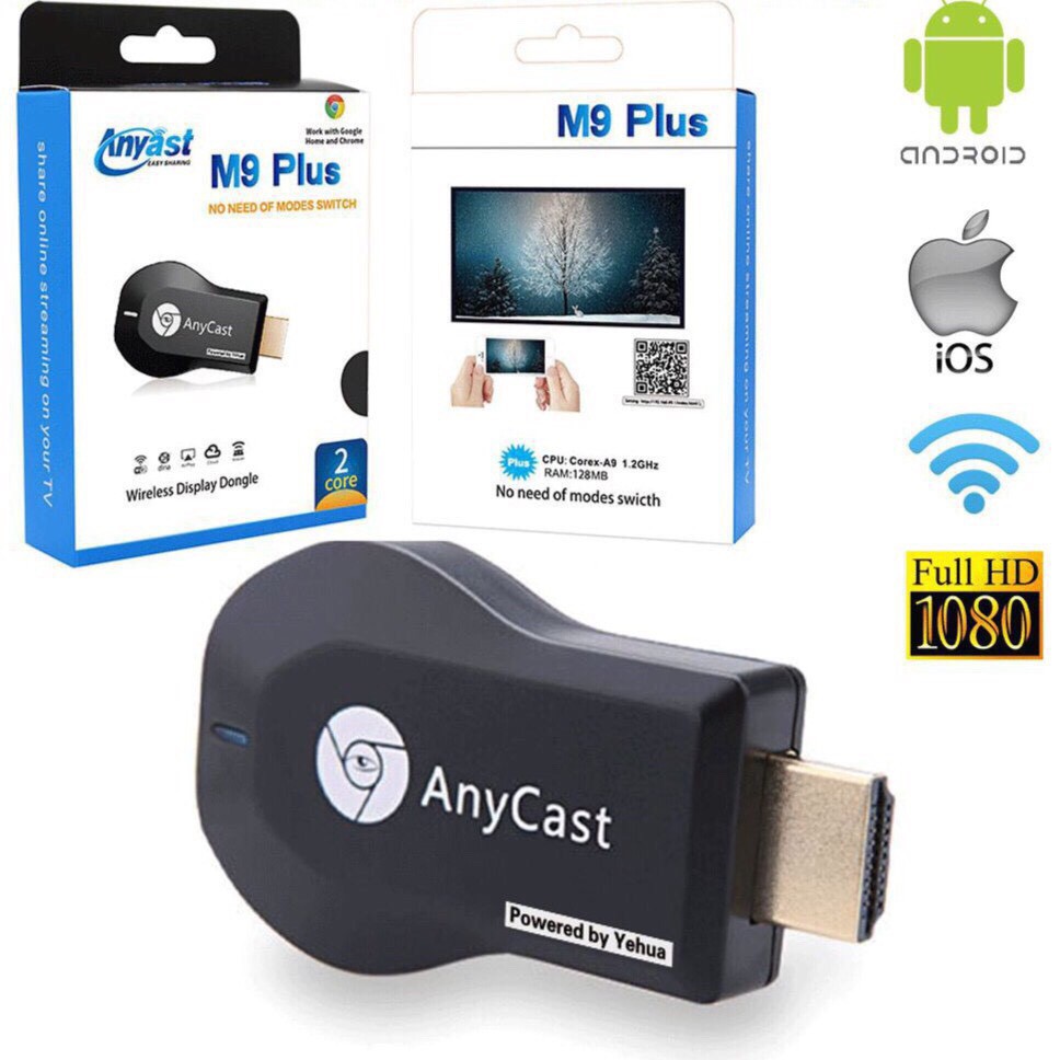 Anycast M9 Plus Hdmi อินเตอร์เน็ตไร้สาย Hdtv Iphone / Ipad , แอนดรอยด์ M 2 M 3 M 4 M 8 Q1