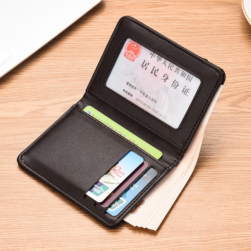 【กระเป๋าบ้า】กระเป๋าสตางค์ ใส่บัตรได้ ขนาดเล็ก แนวตั้ง แบบบางพิเศษ สําหรับผู้ชาย