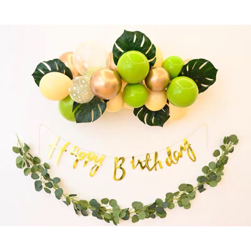 [SG] Silver Gold Rose gold การ์ดโลหะสุขสันต์วันเกิด Garland วันเกิด Bunting