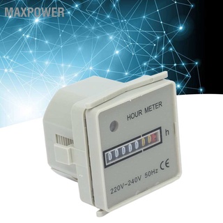 Maxpower Hour Meter Mechanical Counter Industrial Timer with Indicator HM‑2/UWZ48 220‑240V 0.3W