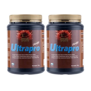 Mega We Care Ultrapro Chocolate เวย์โปรตีนเข้มข้น กลิ่นช็อคโกแลต (750g) x2กระปุก